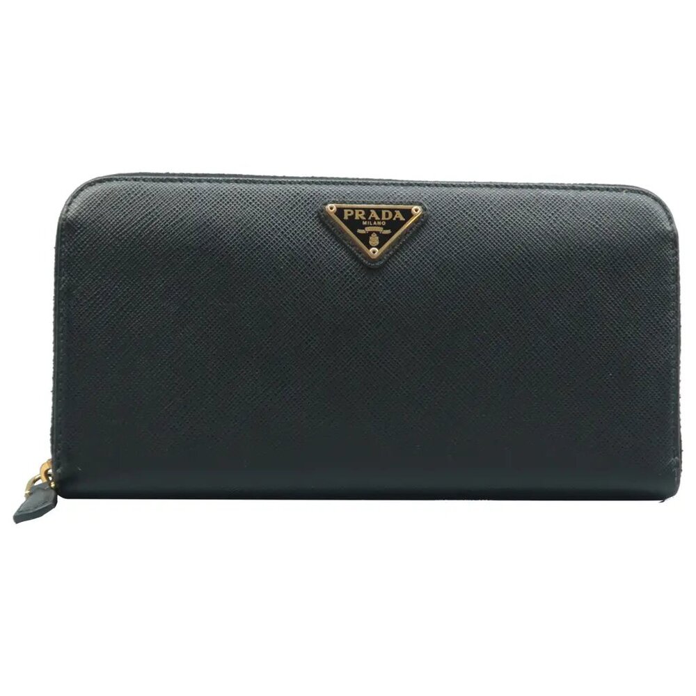 100% Authentic Prada Black Leather Wallet - Picture 1 of 12